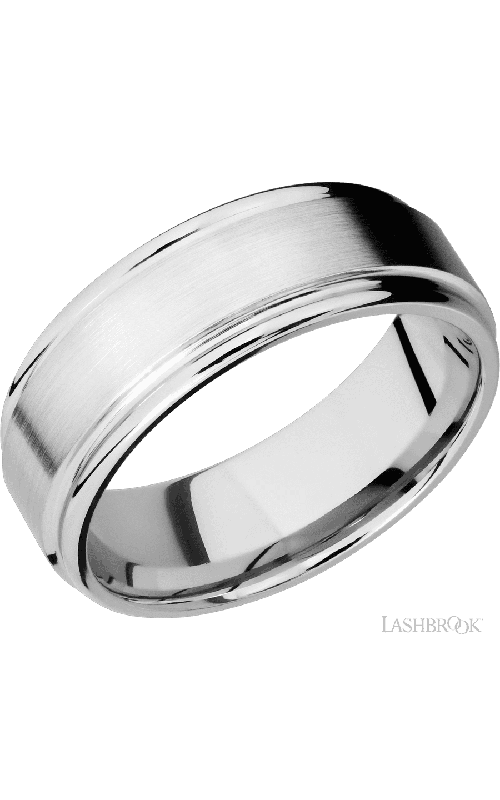 Lashbrook Wedding Band, Lashbrook, and 14K White Gold Wedding Band 14KW8REF-P
