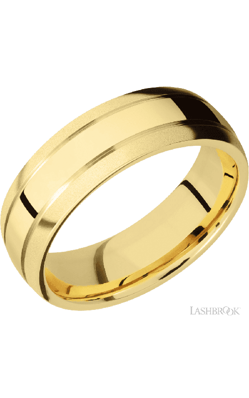 Lashbrook Wedding Band, Lashbrook, and 14K Yellow Gold Wedding Band 14KY7D2.5-P