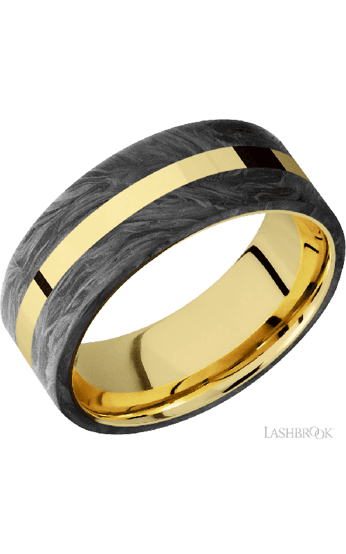 Lashbrook Wedding Band, Lashbrook, and 14K Yellow Gold Wedding Band 14KY8F23OCE/FORGEDCF