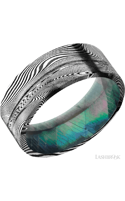Lashbrook Wedding Band, Lashbrook, and Damascus Wedding Band BMOPSLEEVED8FRTIGHTWEAVE