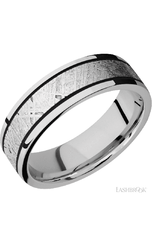 Lashbrook Wedding Band, Lashbrook, and Cobalt Chrome Wedding Band CC7F14/METEORITE/MGA