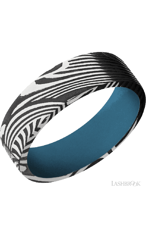 Lashbrook Wedding Band, Lashbrook, and Damascus Wedding Band D7FRSUNSET
