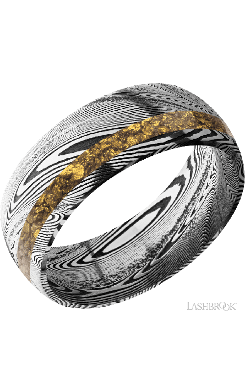 Lashbrook Wedding Band, Lashbrook, and Damascus Wedding Band D8D12OCTIGHTWEAVE/NUGGET