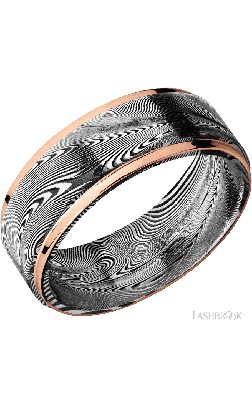 Lashbrook Wedding Band, Lashbrook, and Damascus Wedding Band D8FGE21EDGETIGHTWEAVE/14KR