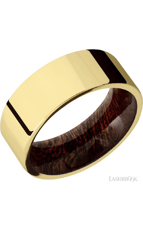 Lashbrook Wedding Band, Lashbrook, and 14K Yellow Gold Wedding Band HWSLEEVE14KY8FR