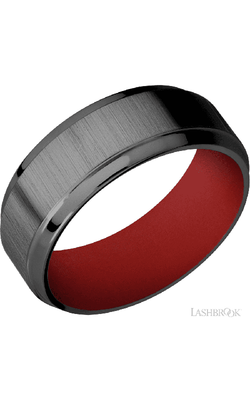 Lashbrook Wedding Band, Lashbrook, and Zirconium Wedding Band Z8B(S)