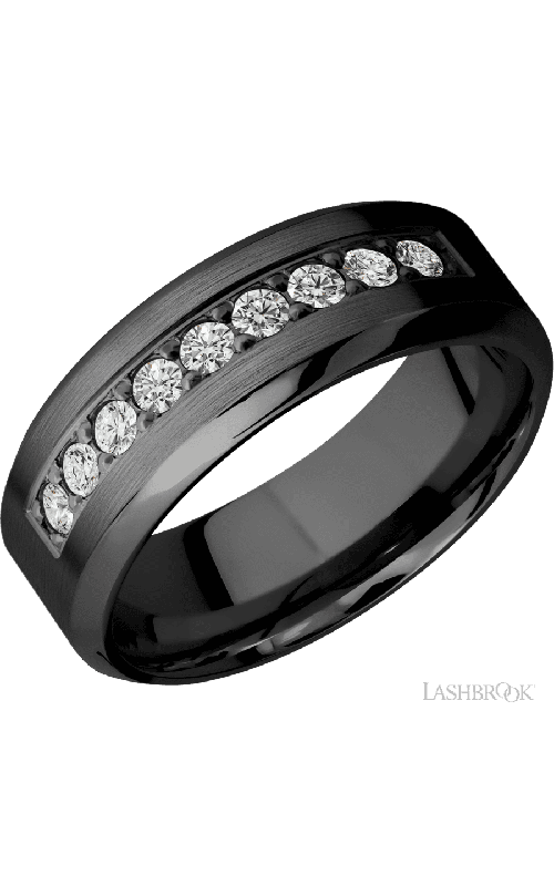 Lashbrook Wedding Band, Lashbrook, and Zirconium Wedding Band Z8HBDIA9X.05BEAD