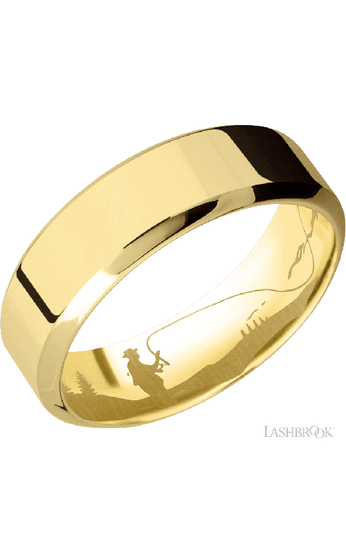 Lashbrook Wedding Band, Lashbrook, and 14K Yellow Gold Wedding Band 14KY7HB-P