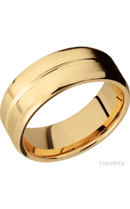 Lashbrook Wedding Band, Lashbrook, and 14K Yellow Gold Wedding Band 14KY8B11U-P