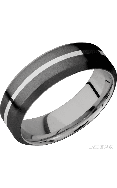 Lashbrook Wedding Band, Lashbrook, and Zirconium Wedding Band SILVERSLEEVEZ7HB11/SS