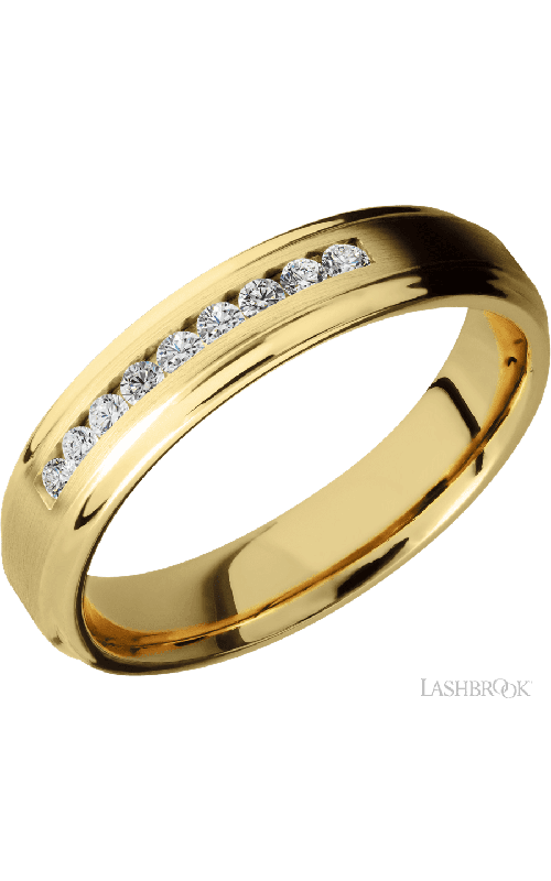 Lashbrook Wedding Band, Lashbrook, and 14K Yellow Gold Wedding Band 14KY5FGEDIA9X.03CH-P