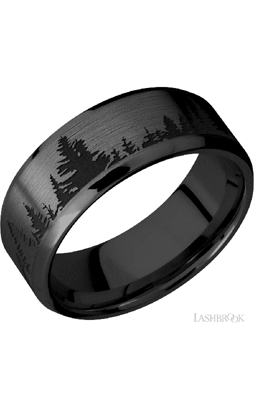 Lashbrook Wedding Band, Lashbrook, and Zirconium Wedding Band Z8B/LCVTREES/A