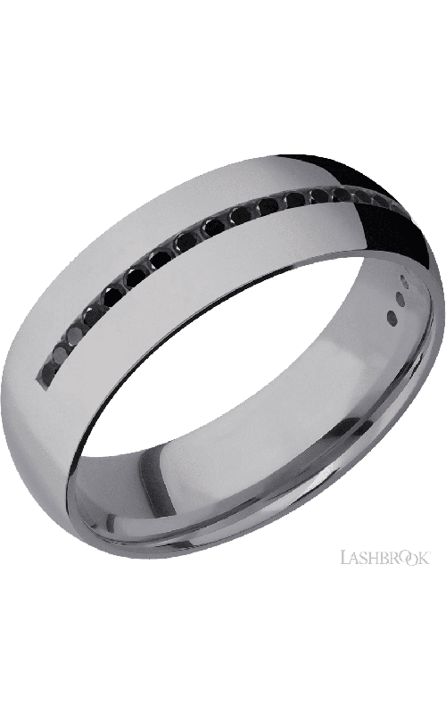 Lashbrook Wedding Band, Lashbrook, and Tantalum Wedding Band TA7DHALFETERNITYBLKDIA.015CH