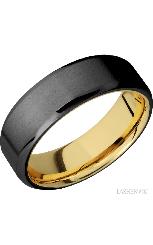 Lashbrook Wedding Band, Lashbrook, and Zirconium Wedding Band 14KYSLEEVEZ7B