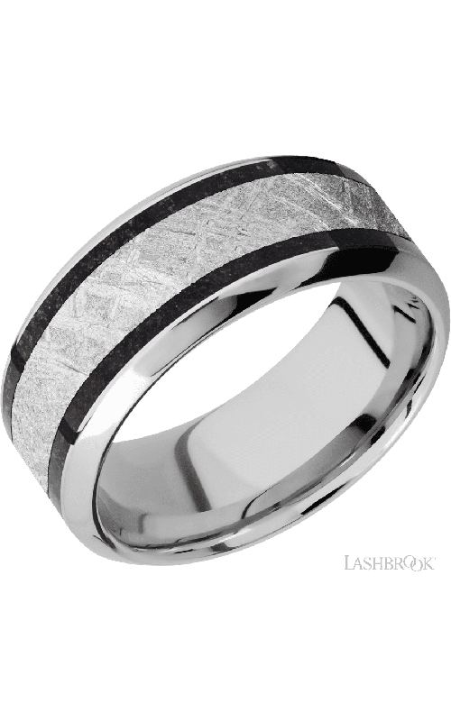 Lashbrook Wedding Band, Lashbrook, and Cobalt Chrome Wedding Band CC9HB16/MOSAIC14/METEORITE