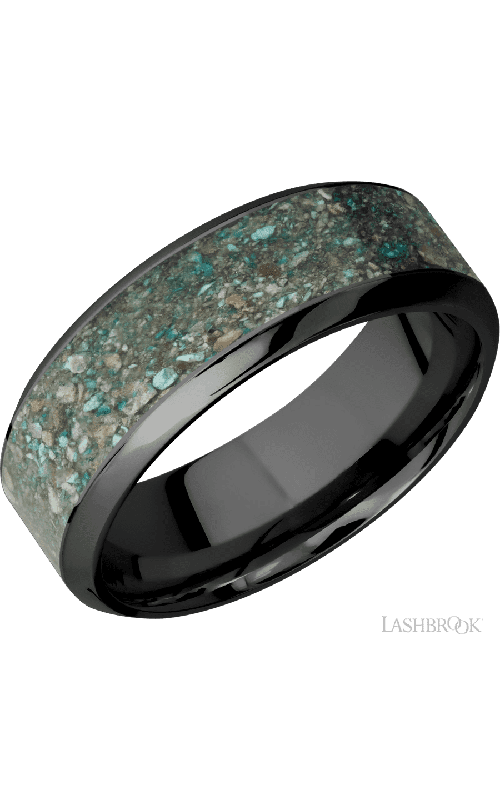 Lashbrook Wedding Band, Lashbrook, and Zirconium Wedding Band Z8HB15/MOSAIC