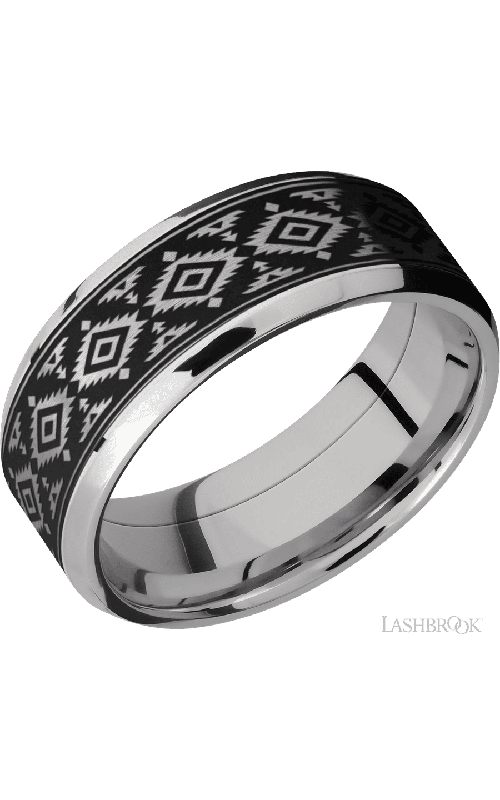 Lashbrook Wedding Band, Lashbrook, and Cobalt Chrome Wedding Band CCPF8B16(NS)/TANTALUM/LCVAZTEC2/A