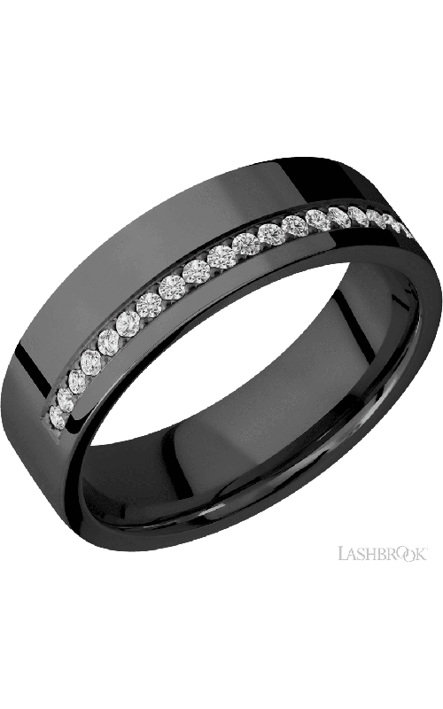 Lashbrook Wedding Band, Lashbrook, and Zirconium Wedding Band Z7FOCHALFETERNITYDIA.015BEAD