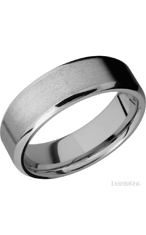 7 mm wide Beveled Titanium band.