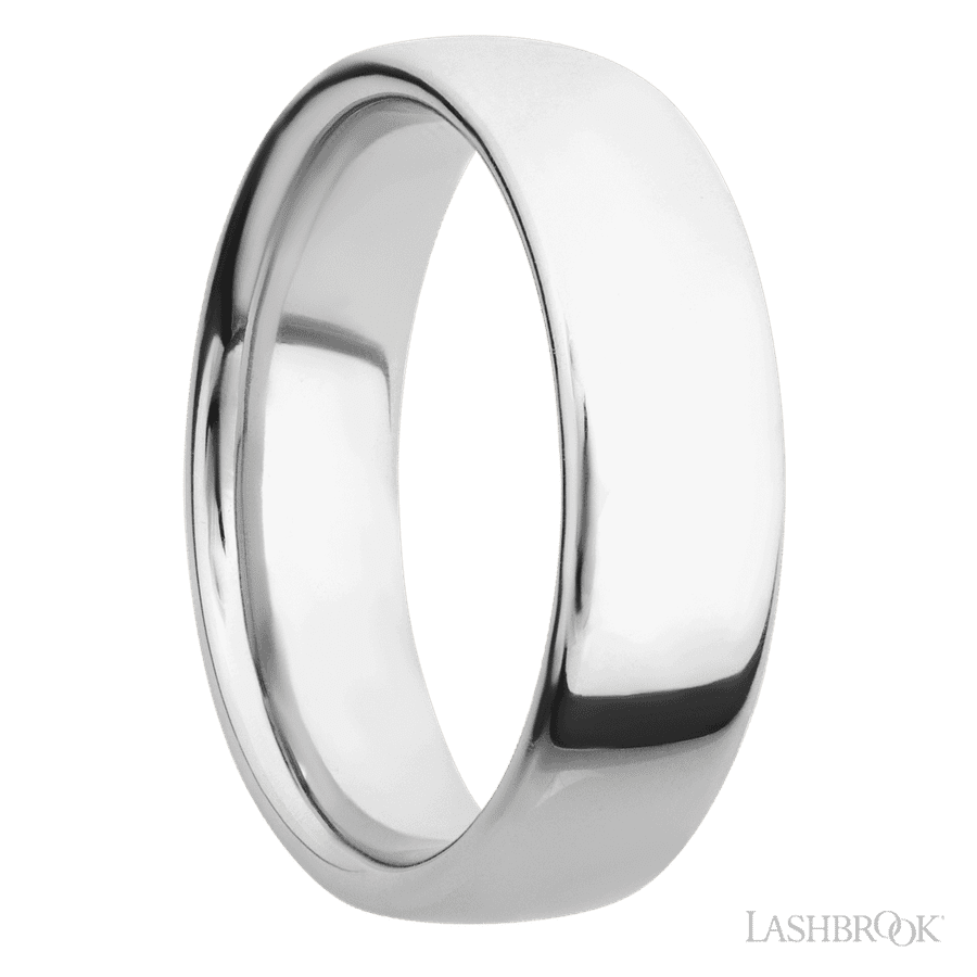 7 mm wide Ultra Comfort (our most comfortable profile) 14K White Gold band. view 2