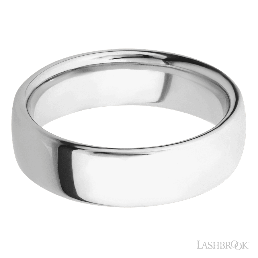 7 mm wide Ultra Comfort (our most comfortable profile) 14K White Gold band. view 3
