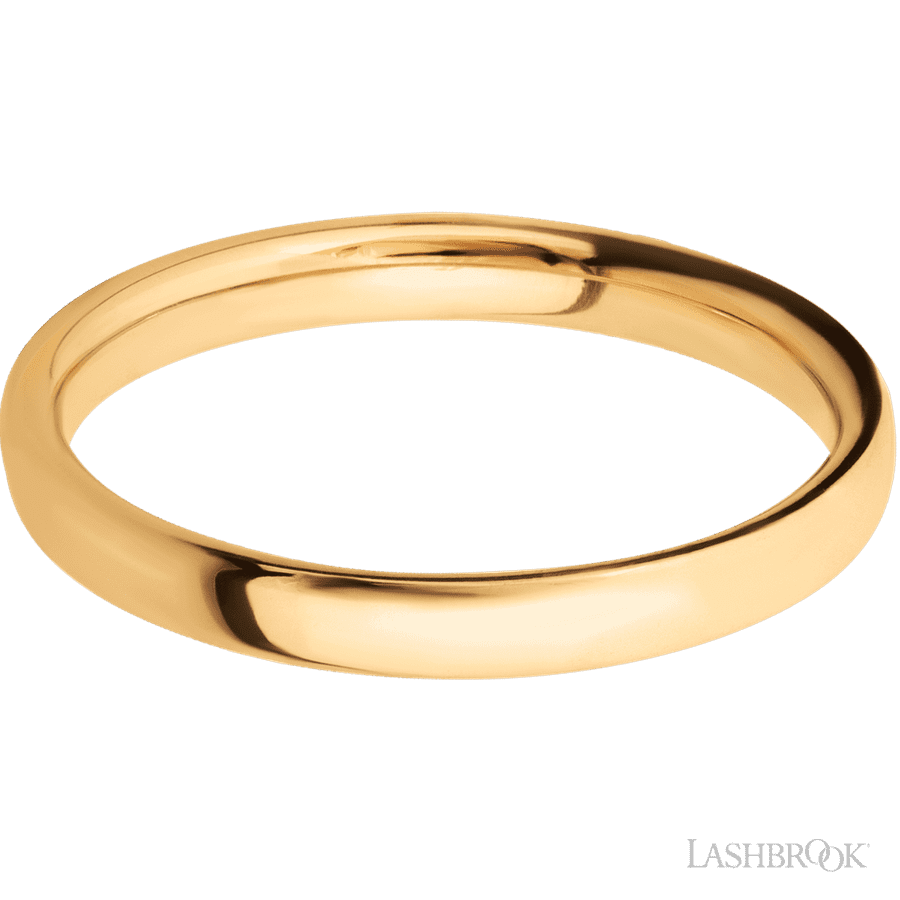 3 mm wide Ultra Comfort (our most comfortable profile) 14K Yellow Gold band. view 3