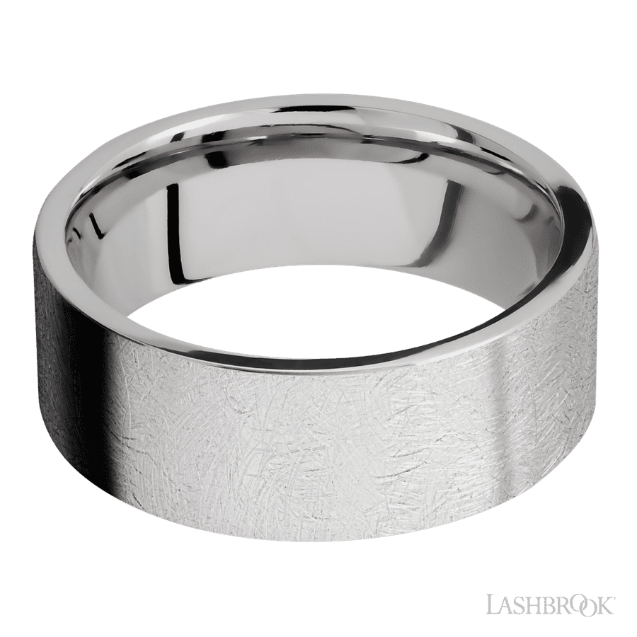 8 mm wide Flat Cobalt Chrome band. view 3