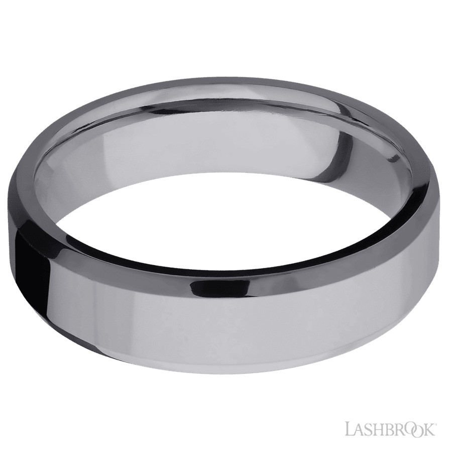 6 mm wide Beveled Tantalum band. view 3