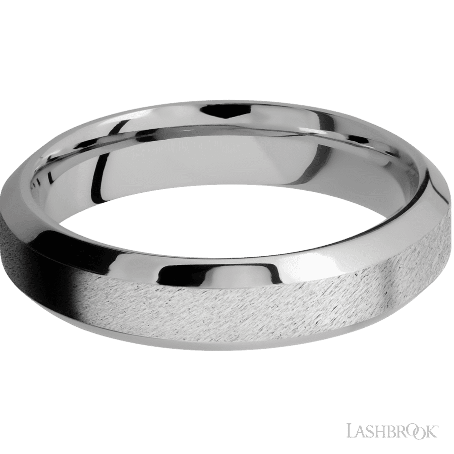 5 mm wide High Bevel Cobalt Chrome band. view 3