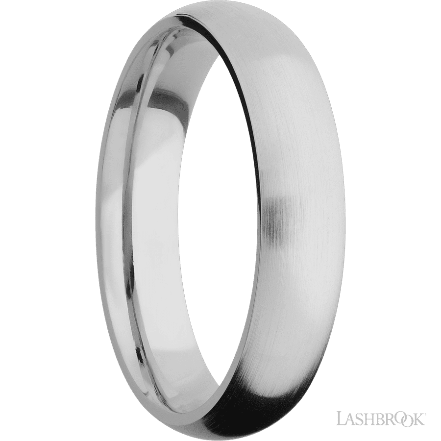 5 mm wide Domed Titanium band. view 2