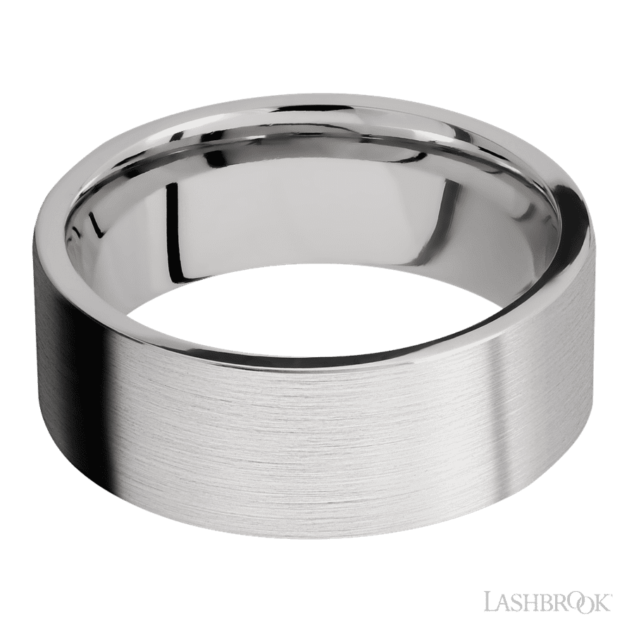 8 mm wide Flat Cobalt Chrome band. view 3