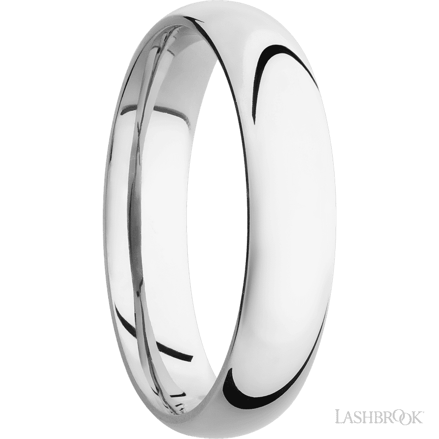 5 mm wide Domed Cobalt Chrome band. view 2