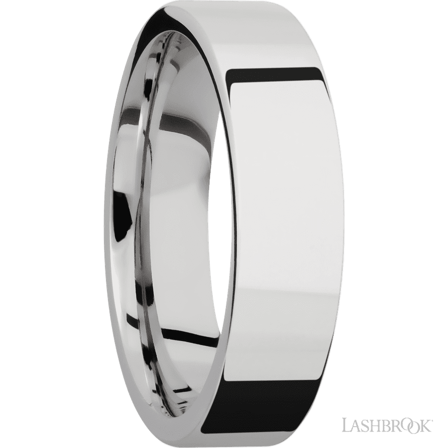 6 mm wide Flat Cobalt Chrome band. view 2