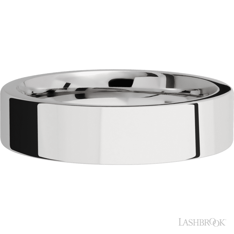 6 mm wide Flat Cobalt Chrome band. view 3