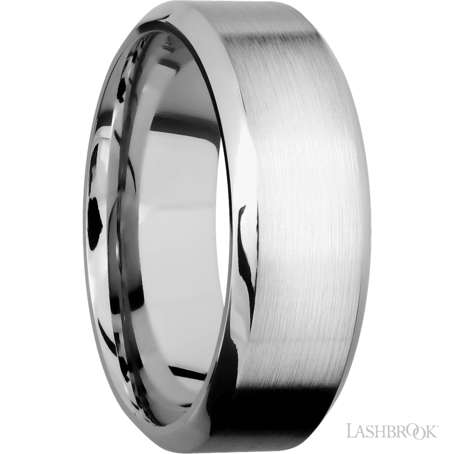 8 mm wide High Bevel Cobalt Chrome band. view 2