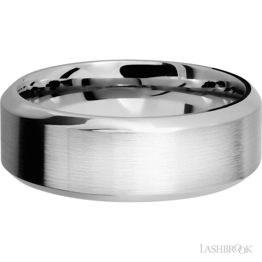 8 mm wide High Bevel Cobalt Chrome band. view 3