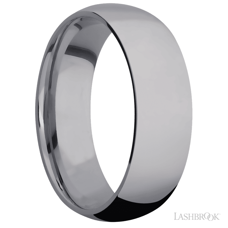 7 mm wide Domed Tantalum band. view 2