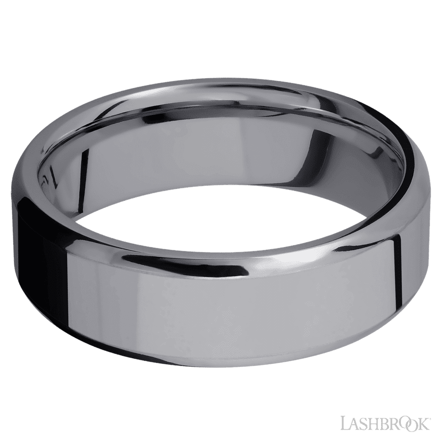 7 mm wide Beveled Tantalum band. view 3