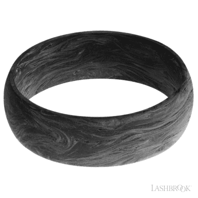 7 mm wide Domed Forged Carbon Fiber band featuring a Whiskey Barrel sleeve. view 3