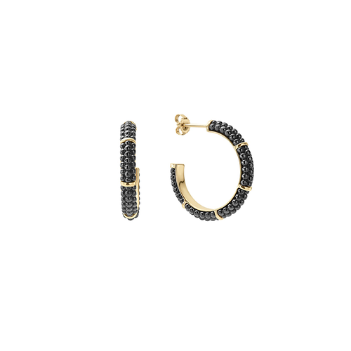 Lagos Black Caviar Earrings 01-11003-CB