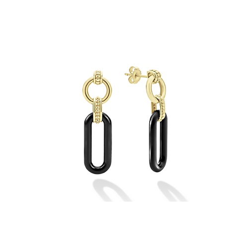 Lagos Signature Caviar - Links Earrings 01-11183-CB