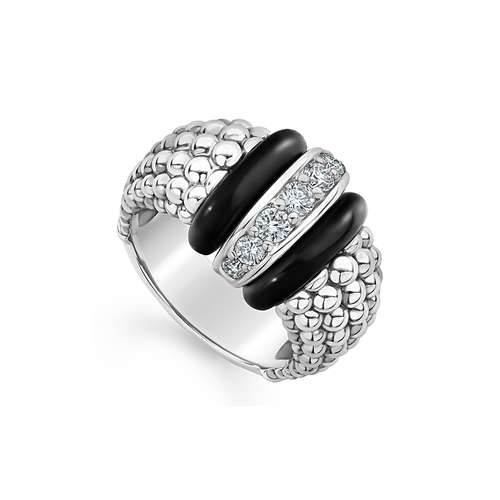 Lagos Black Caviar Ring 02-80730-CB7