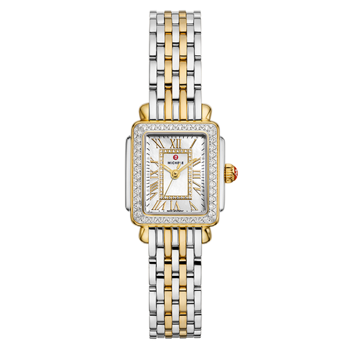 Michele Deco Madison Mini Diamond Two-Tone 18K Gold-Plated Watch MWW06D000172