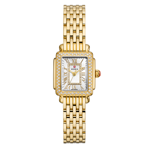 Michele Deco Madison Mini Diamond 18K Gold-Plated Watch MWW06D000173