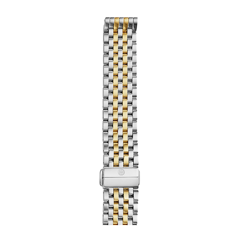 Michele 18mm Deco 7-Link Two-Tone Bracelet MS18AU285048 display picture 2