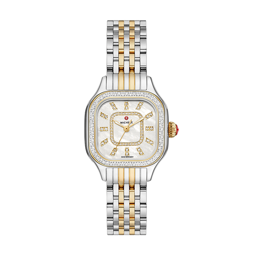 Michele Meggie Two-Tone 18K Gold Diamond Watch MWW33B000002