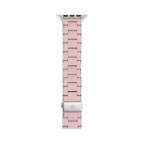 Michele 38/40/41mm and 42/44/45/49mm Barely Pink and Stainless
