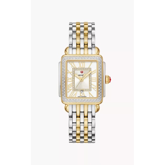 Michele Deco Two-Tone 18k Gold Diamond Watch MWW06A000776 display picture 3