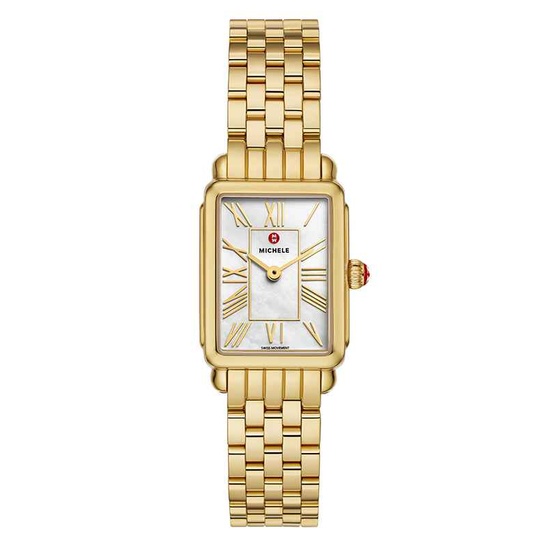 Michele Women’s Deco Watch MWW06V000124 Michele Deco Mid Gold Diamond Womens Watch main image 2