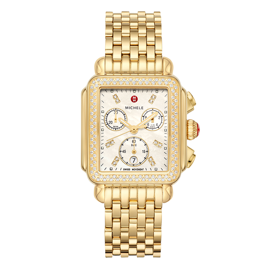 Stainless Steel Mww06i000004 Michele Deco Madison Mini Diamond 18K